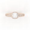 Cushion Square Cut Engagement Ring