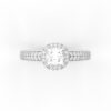 Cushion Square Cut Engagement Ring