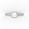 Cushion Square Cut Engagement Ring