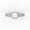 Cushion Square Cut Engagement Ring