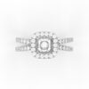 Cushion Square Cut Engagement Ring