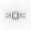 Cushion Square Cut Engagement Ring