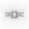Cushion Square Cut Engagement Ring