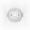 Cushion Square Cut Engagement Ring