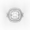 Cushion Square Cut Engagement Ring