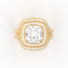 Cushion Square Cut Engagement Ring
