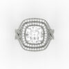 Cushion Square Cut Engagement Ring